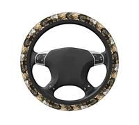 Coprivolante elasticizzato universale per auto, con fiori e fiori, 38 cm, antiscivolo, traspirante, per SUV e camion
