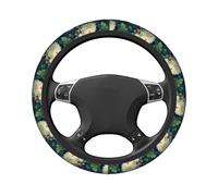 Coprivolante elasticizzato universale per auto con motivo di crisantemi, 38 cm, antiscivolo, traspirante, per SUV e camion