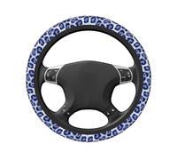 Coprivolante elasticizzato universale per auto con pois leopardati blu e bianchi, coprivolante antiscivolo, traspirante, per SUV e camion