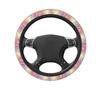 Coprivolante elasticizzato universale per auto, in misto pelliccia, rosa, limone, crema, 38 cm, antiscivolo, traspirante, per SUV e camion