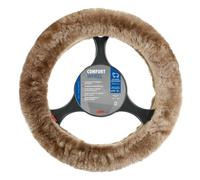 Comfort Wheel, coprivolante elasticizzato in vera pelliccia - Nero - Ã 36-42 cm