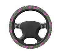 Coprivolante elasticizzato universale per auto, motivo giglio, 38 cm, antiscivolo, traspirante, per SUV e camion