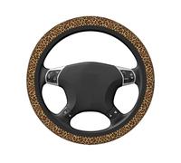 Coprivolante elasticizzato universale per auto, motivo leopardato, 38 cm, antiscivolo, traspirante, per SUV e camion