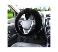 Coprivolante elastico 2 set Set coprivolante invernale in morbido peluche in 3 pezzi da donna, con coperture for freno a mano e cambio(Black)