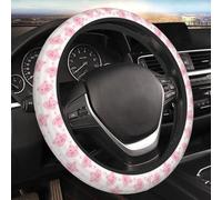 Coprivolante elastico a forma di maialino da cartone animato, accessorio per auto, antiscivolo, traspirante e assorbente per il sudore, adatto per volanti da 15 pollici, sia per uomini che per donn