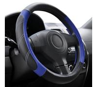 Coprivolante elastico antiscivolo in pelle sintetica comoda impugnatura per ruote standard rosso (blu)