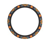 Coprivolante elastico BROLEO caleidoscopio mandala stampato si adatta alla maggior parte dei veicoli, tra cui berline, SUV, ATV e camion