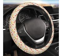 Coprivolante elastico con animali da fattoria, accessori per auto, antiscivolo, traspirante e assorbente, adatto per volanti da 15 pollici, sia per uomini che per donne