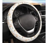 Coprivolante elastico con palloncino e fiore, accessori per auto, antiscivolo, traspirante e assorbente, adatto per volanti da 15 pollici, sia per uomini che per donne.