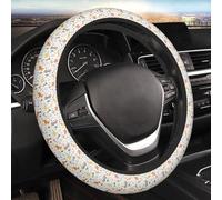 Coprivolante elastico con simpatici animali da fattoria, accessori per auto, antiscivolo, traspirante e assorbente, adatto per volanti da 15 pollici, sia per uomini che per donne.