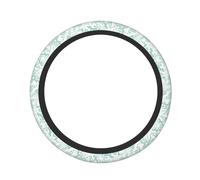 Coprivolante elastico con stampa di alghe blu e verde mare per auto da donna e uomo, universale da 15 pollici, caldo d'inverno e fresco d'estate