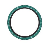 Coprivolante elastico con stampa di conchiglie di mare, fiori di delfini, stelle marine, per auto da donna, uomo, universale da 15 pollici, caldo d'inverno e fresco d'estate