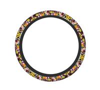 Coprivolante elastico con stampa di lettere e numeri per auto da donna e uomo, universale da 15 pollici, caldo d'inverno e fresco d'estate