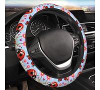 Coprivolante elastico per auto con coccinella in stile cartone animato, morbido, antiscivolo, universale, accessorio decorativo per interni auto, per donne e uomini