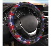 Coprivolante elastico universale per auto, 38 cm, protezione per volante auto, viola Morning Glory, accessorio per interni auto, per uomini e donne