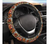 Coprivolante elastico universale per auto, 38 cm, protezione per volante autunnale, per il Ringraziamento, accessorio per interni auto, per uomini e donne