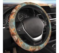 Coprivolante elastico universale per auto, 38 cm, protezione per volante da spiaggia con stelle marine e capesante, accessorio per interni auto, per uomini e donne