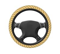 Coprivolante elastico universale per auto con motivo gelato giallo crema 38,1 cm, coprivolante antiscivolo, traspirante per camion SUV