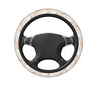 Coprivolante elastico universale per auto, in marmo bianco crema, 38 cm, antiscivolo, traspirante, per SUV e camion