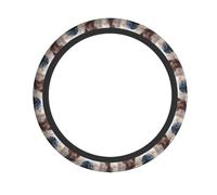 Coprivolante elastico YYHHAOFA Labrador Dog Pattern confortevole e antiscivolo, allevia l'affaticamento della mano, adatto per auto e camion