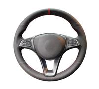 Coprivolante Fai Da Te In Similpelle Nera Per Auto Per Mercedes Per Benz C200L E63 E300 E320 GLK GLC260 GLA Coprivolante per Auto(Azzurro)