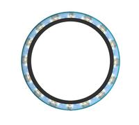 Coprivolante Footprints in The Sand per donne e uomini, accessori per interni auto durevoli, materiale antiscivolo, misura universale per auto, SUV, camion