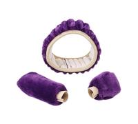 Coprivolante for auto Coprivolante for cambio e freno a mano Protezione Decorazione Caldo Super Spesso Peluche Collare Morbido Nero Rosa(PURPLE)