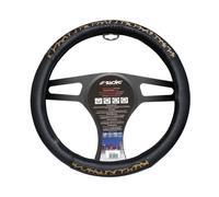 Coprivolante in Ecopelle Nero Inserti Leopardati x Volanti Auto 37-39 S.Racing