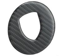 Coprivolante in fibra di carbonio, 9 x 9 x 9 cm, adatto per interni auto, per una facile installazione, con presa migliorata e stile personalizzato per gli appassionati di guida sportiva