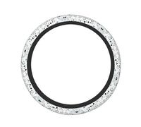 Coprivolante in marmo con stampa pastello Terrazzo, protezione elastica per volante, adatto per la maggior parte dei modelli di auto.