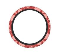 Coprivolante in neoprene per San Valentino con cuori rossi 15" per la maggior parte delle auto progettato ergonomicamente per una guida sicura e confortevole
