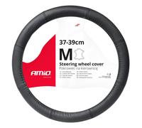 Pokrowiec skórzany nakładka na kierownicę samochodową M 37-39cm SWC-48-M AMIO-03
