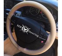 Coprivolante In Pelle Beige Per Ford Mustang Cougar 67+ R Blu Doppio STT