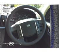 Coprivolante In Pelle Blu Reale Doppio Per Land Rover Freelander MK1