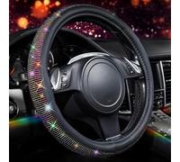 Coprivolante in pelle con strass scintillanti, universale, per donne e ragazze, perfetto per SUV, furgoni, berline e camion (multicolore)