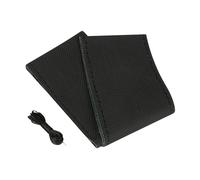 COPRIVOLANTE IN PELLE DA CUCIRE PER AUTO NERO 37/39 CM CON FILO AGO RIVESTIMENTO