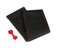 Sport, coprivolante in pelle - L - Ø 37/39 cm - Nero/Rosso