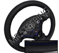 Coprivolante In Pelle Italiana Blu Con Cuciture Per Renault Scenic MK1 96-03