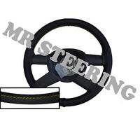 Coprivolante In Pelle Italiana Giallo Con Cuciture Per Nissan Micra K12 03-10