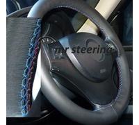Coprivolante In Pelle Italiana Nera Per BMW X1 E84 09+ Con Cuciture