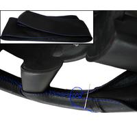 Coprivolante In Pelle Italiana Nera Per Ford Ranger MK1 Con Cuciture Blu