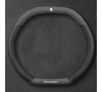 Coprivolante in Pelle Microfibra per Peugeot 208 II Like 2019-2024 - Traspirante e Antiscivolo Copri Volante - Copertura Protezione Volante per Donna e Uomo,B Black