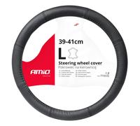 Pokrowiec skórzany nakładka na kierownicę samochodową L 39-41cm SWC-48-L AMIO-03
