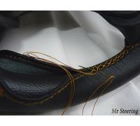 Coprivolante In Pelle Nera Con Cuciture Gialle Per Jeep Wrangler YJ (87-95)