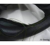 Coprivolante In Pelle Nera Con Cuciture Verdi Per Jeep Wrangler YJ (87-95)