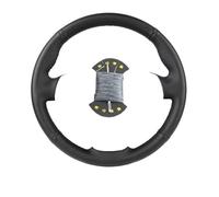 Coprivolante in pelle nera cucita a mano per Lancia Delta 2008-2015 Ypsilon 2011-2024 per Chrysler Delta 2011-2014 Coprivolante fai da te in microfibra traspirante