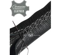 Coprivolante In Pelle Per Land Rover IIA Ser 61-71 Dark Red & Black Perforata