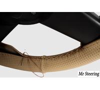 Coprivolante In Pelle Perforata Beige Italiana Adatta Per FORD CAPRI MK1 68-74