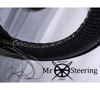 Coprivolante In Pelle Perforata Bianco Con Doppia Cucitura Per VW GOLF MK2 83+