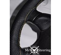Coprivolante In Pelle Perforata Crema Con Doppia Cucitura Per Opel Manta